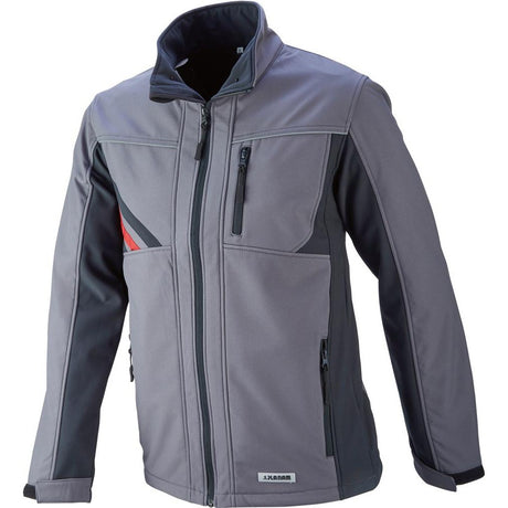Jacheta softshell Highline, ardezie/negru/rosu, marime S, PLANAM - sefira.ro