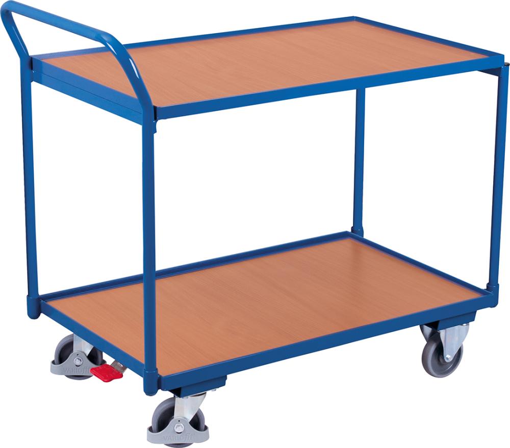 Two-tier table trolley, 250kg, 595x985mm, VARIOFIT