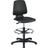 Scaun pentru lucru Labsit3, 450-650mm, albastru, spuma PU, BIMOS - sefira.ro