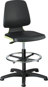 Scaun pentru lucru Labsit3, 450-650mm, albastru, spuma PU, BIMOS - sefira.ro