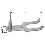 Balama tip carlig, pentru perete, 135x 27 mm, ax 13 mm, POLLMANN - sefira.ro