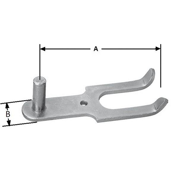 Balama tip carlig, pentru perete, 135x 27 mm, ax 13 mm, POLLMANN - sefira.ro