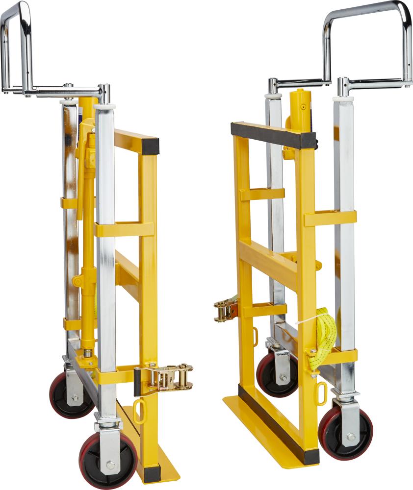 Carucior de transport pentru sarcini grele, ridicare hidraulica 100 mm, 700 x 400 x 900 mm, portanta 1800 kg - sefira.ro