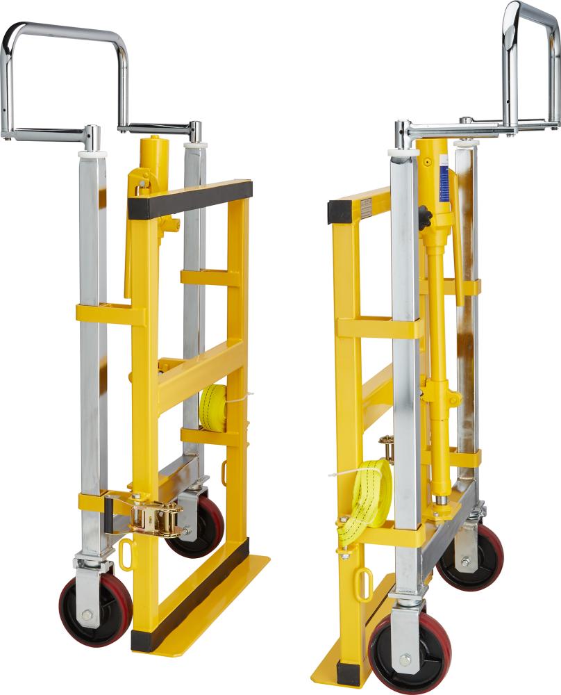 Carucior de transport pentru sarcini grele, ridicare hidraulica 100 mm, 700 x 400 x 900 mm, portanta 1800 kg - sefira.ro