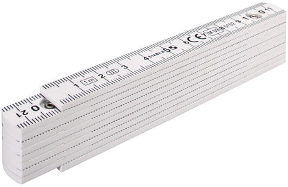 Plastic folding ruler 1mx13mm, 10 segments, white, Series 1100, STABILA