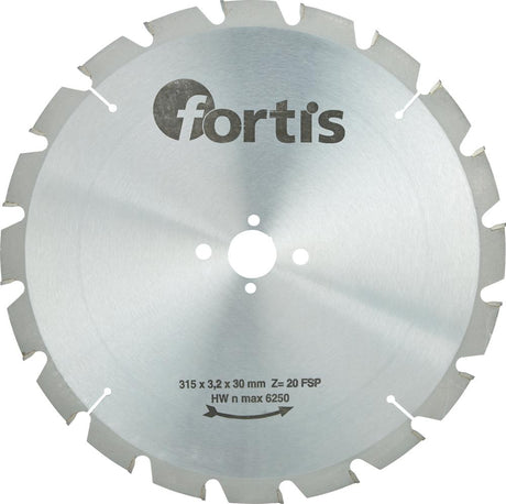 Disc debitare pentru lemn, HW, 315x3,2 x30mm, Z20 FF, FORTIS - sefira.ro