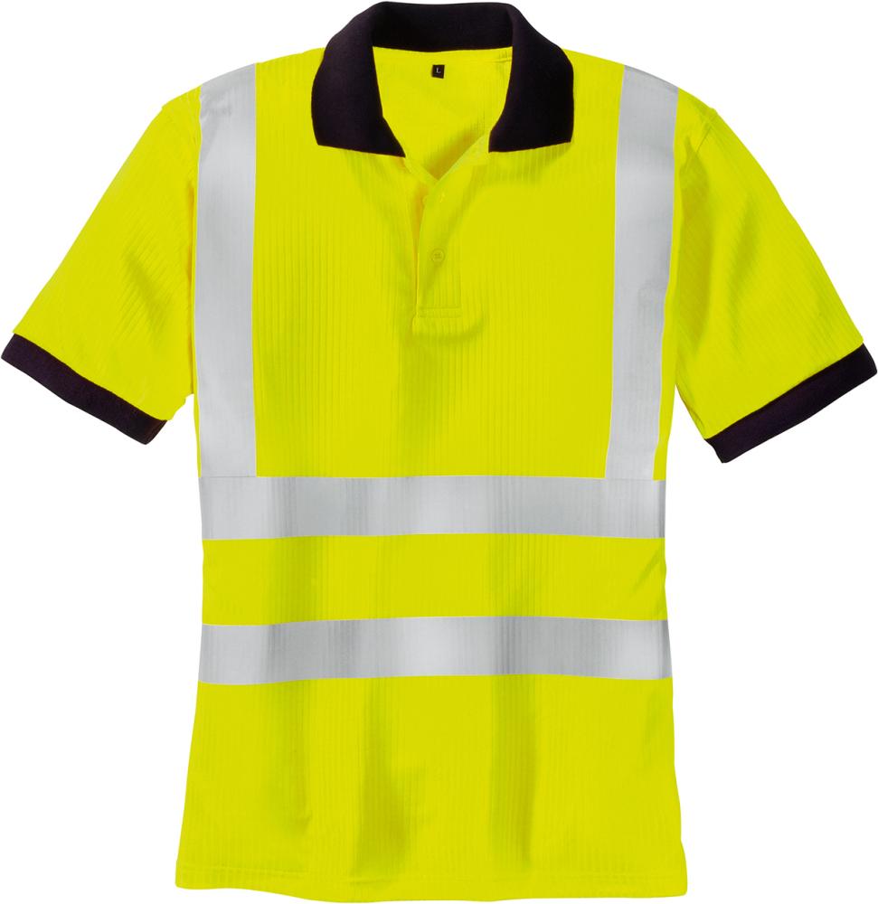 Tricou polo reflectorizant SYLT, galben fluorescent, marime S