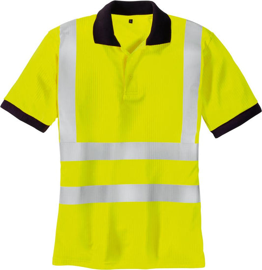 Tricou polo reflectorizant SYLT, galben fluorescent, marime S