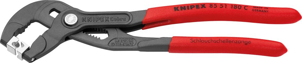 Cleste pentru coliere furtun, 180 mm, KNIPEX