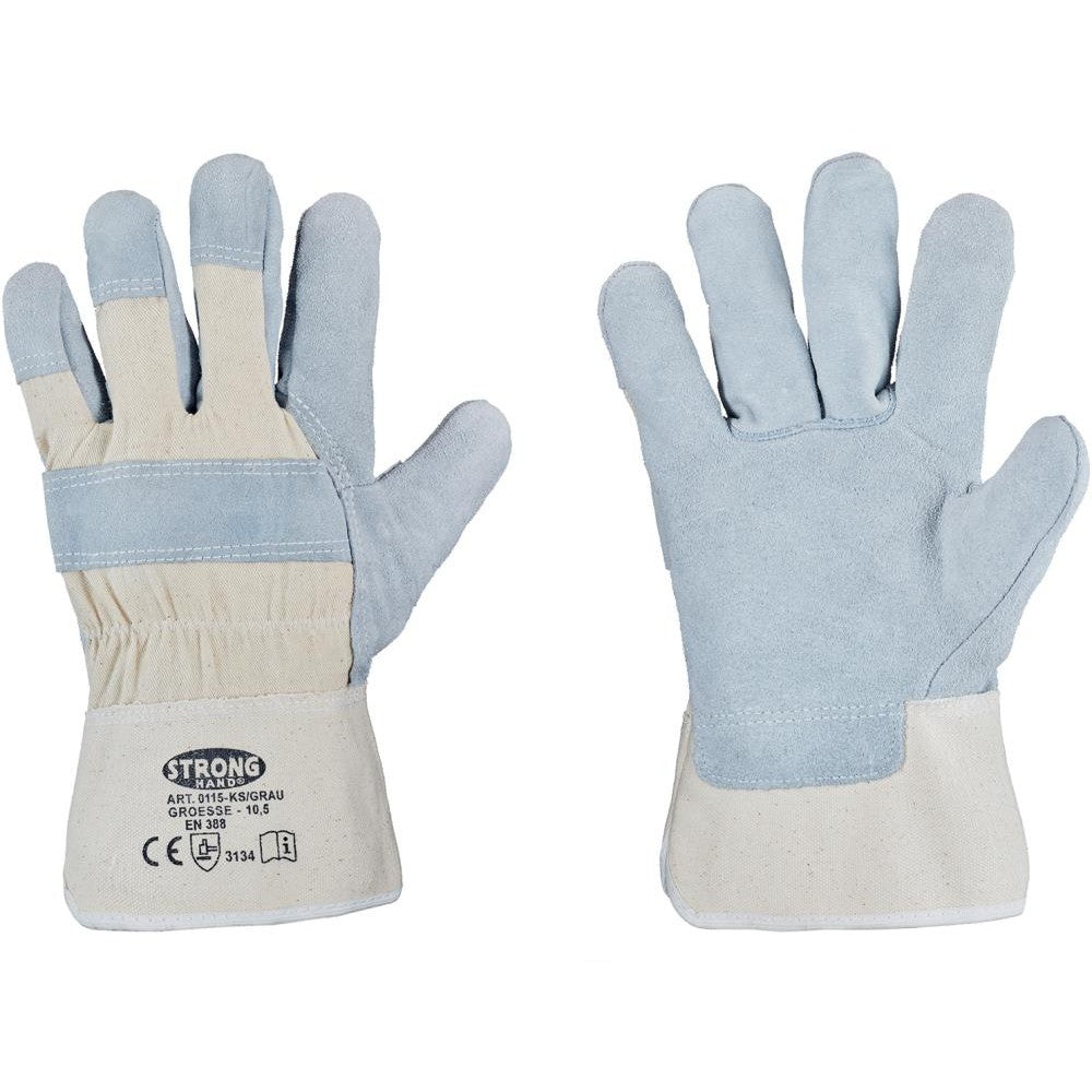 Manusi de protectie din piele despicata, marimea 10.5, STRONGHAND - sefira.ro