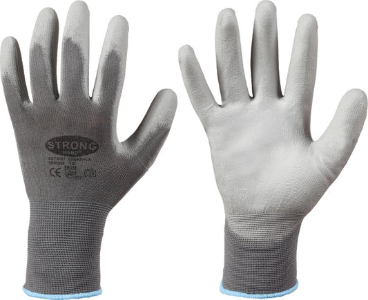 Knitted protective gloves, SHENZHEN, size 7, gray, STRONGHAND