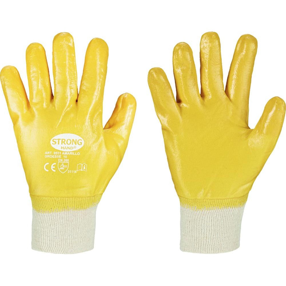 Manusi de protectie AMARILLO, marimea 8, galben, STRONGHAND - sefira.ro