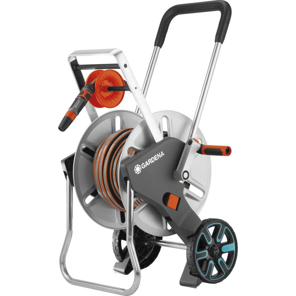 Set carucior metalic pentru furtun CleverRoll M Easy, 18547-20, pentru max. 60m, cu ghidaj, GARDENA - sefira.ro