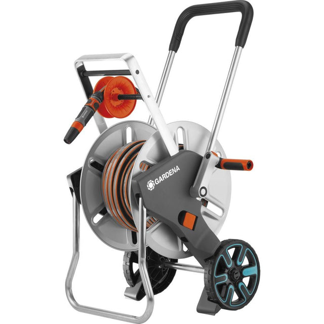 Set carucior metalic pentru furtun CleverRoll M Easy, 18547-20, pentru max. 60m, cu ghidaj, GARDENA - sefira.ro