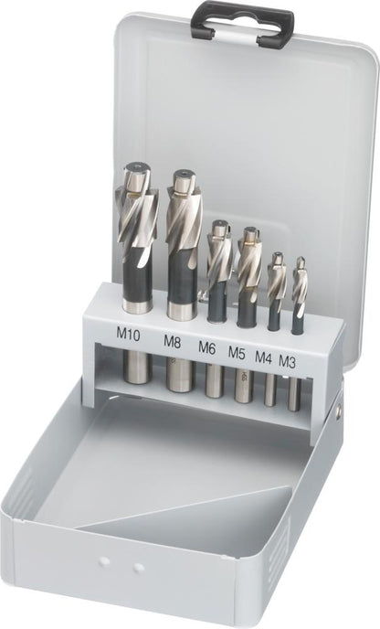 HSS drill bit set, DIN373 M, M3-M12, 6 pcs, FORTIS