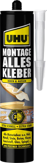 Adeziv Universal pentru montaj, MONTAGE ALL-ROUND, tub 165g, 47830, UHU - sefira.ro