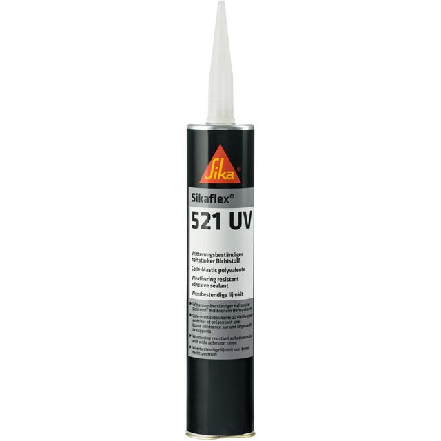 Adeziv monocomponent pe baza de poliuretan Sikaflex®-521 UV, cartus 0.3 l, negru, SIKA - sefira.ro