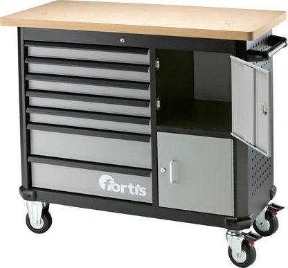 Tool cabinet, mobile, 7 drawers, 1170 x 560 x 1020 mm, FORTIS