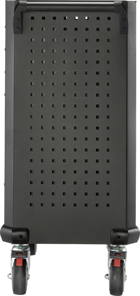 Mobile tool cabinet, 7 drawers, 705x460x1020mm, black/grey, FORTIS