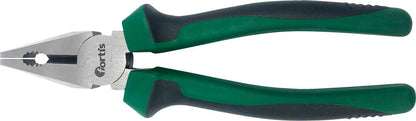 Combination pliers, 160 mm, polished head, with two-component handle, FORTIS