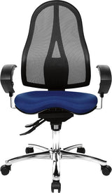 Scaun pivotant de birou model Sitness 15, negru, spatar reglabil 550 - 600 mm, TOPSTAR - sefira.ro