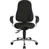 Scaun pivotant de birou model Sitness 10, negru, spatar 570 mm, TOPSTAR - sefira.ro