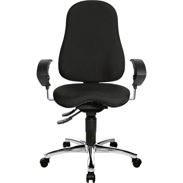 Scaun pivotant de birou model Sitness 10, negru, spatar 570 mm, TOPSTAR - sefira.ro