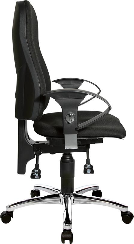 Scaun pivotant de birou model Sitness 10, negru, spatar 570 mm, TOPSTAR - sefira.ro