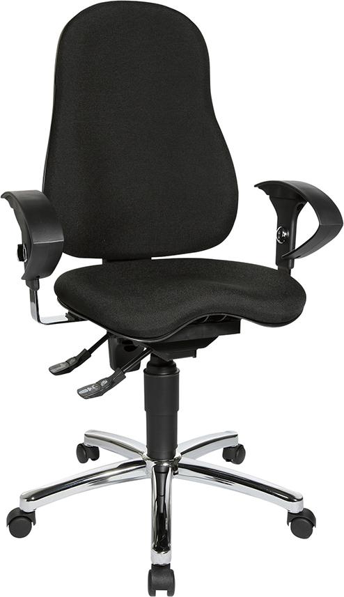Scaun pivotant de birou model Sitness 10, negru, spatar 570 mm, TOPSTAR - sefira.ro