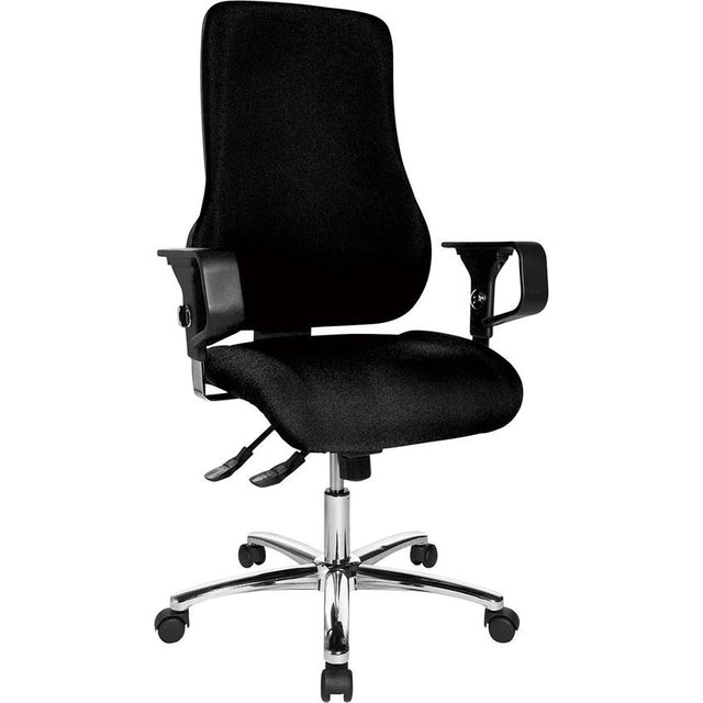 Scaun pivotant de birou model Sitness 55, negru, spatar 600 mm, TOPSTAR - sefira.ro