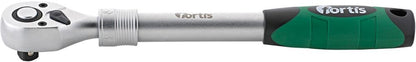 Antrenor cu clichet, telescopic, 1/2", lungime 305-445mm, 72 dinti, FORTIS