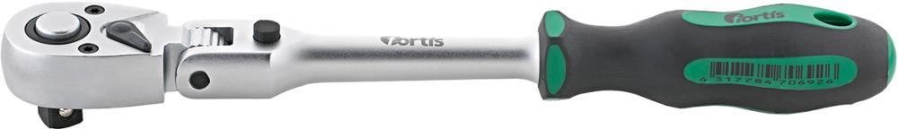 Ratchet driver with cardan joint 1/2", length, 260mm, 72 teeth, FORTIS