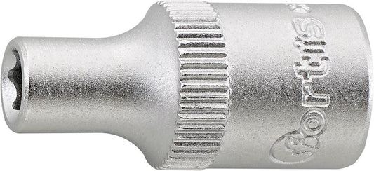 Socket wrench, 1/4" drive, 4mm, 6 edges, FORTIS