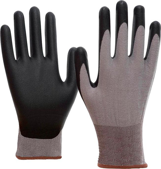 SkinClean 8720 protective gloves, food grade, size 8, grey-black, NITRAS