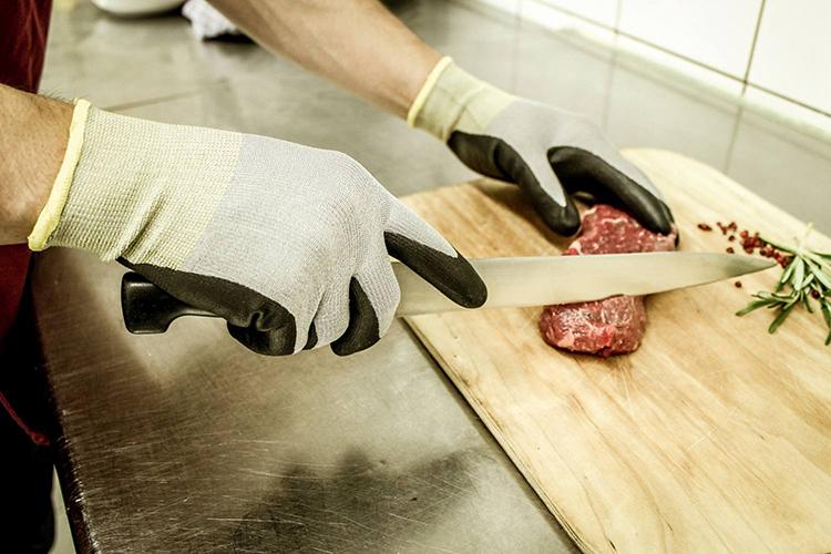 Manusi de protectie SkinClean 8720, domeniul alimentar, marime 8, gri-negru, NITRAS - sefira.ro