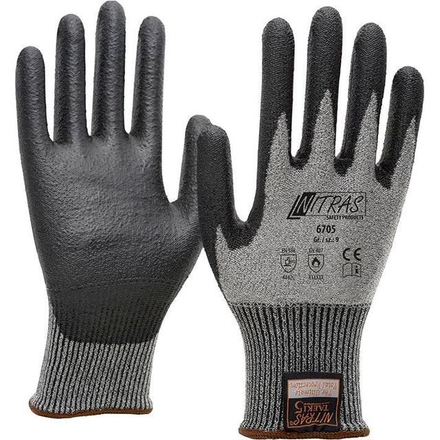 Manusi de protectie impotriva taierii, 6705 TAEKI, marimea 8, NITRAS - sefira.ro
