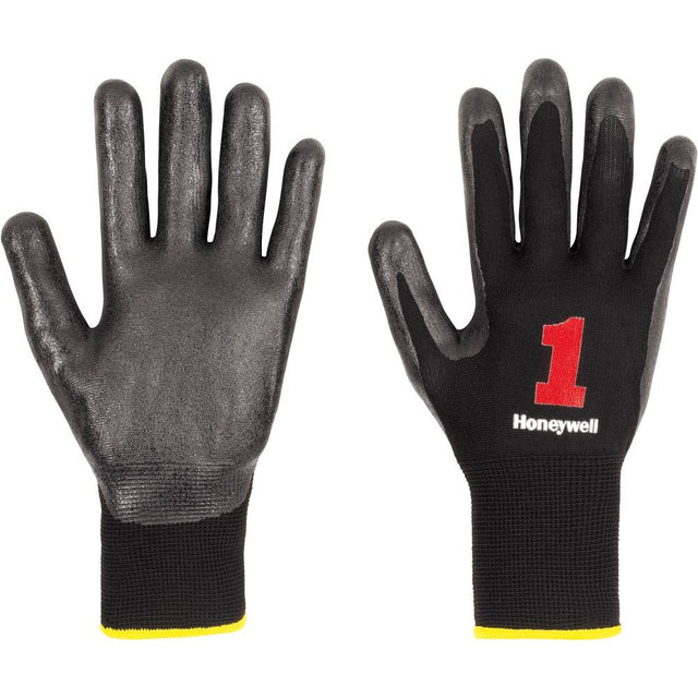 Manusi textile de protectie Vertigo Black NIT C&G A, acoperire nitril, marimea 7, HONEYWELL - sefira.ro