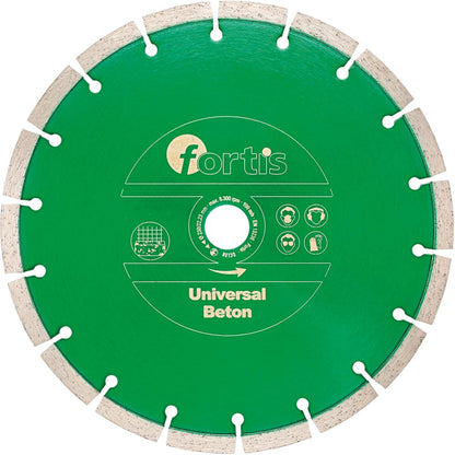 Diamond cutting disc, for reinforced concrete, 115mm, FORTIS