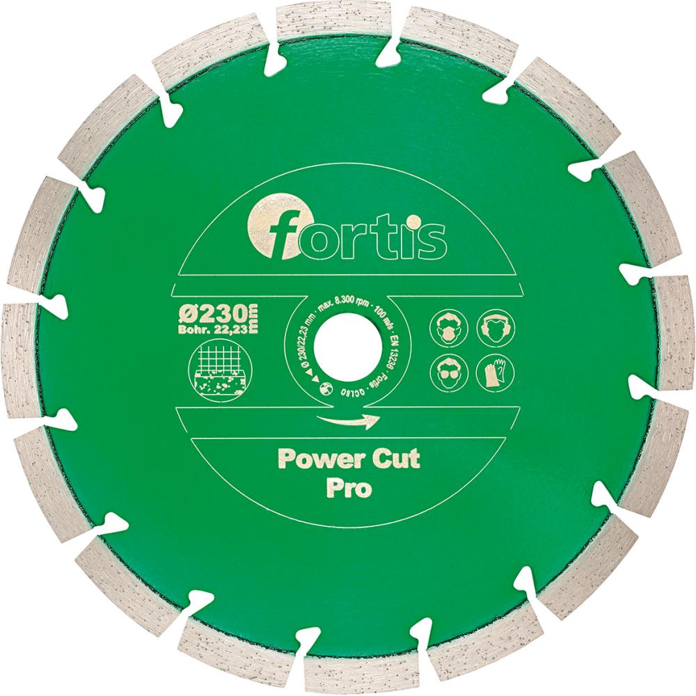 Diamond cutting disc, for reinforced concrete and granite, 115mm, FORTIS