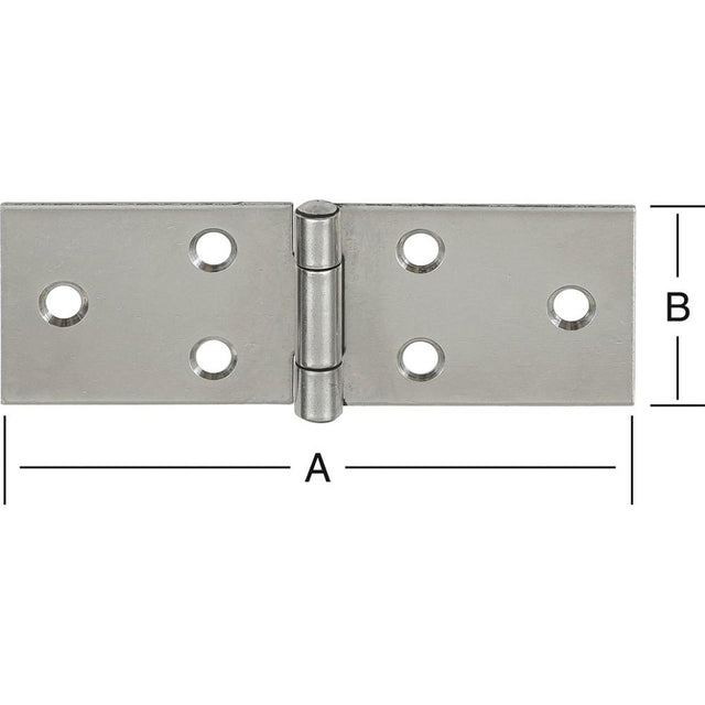 Balama pentru masa, lata, inox, 100 x 32 x 1.2 mm, fixare cu 6 suruburi Ø 3.0 mm, VORMANN - sefira.ro