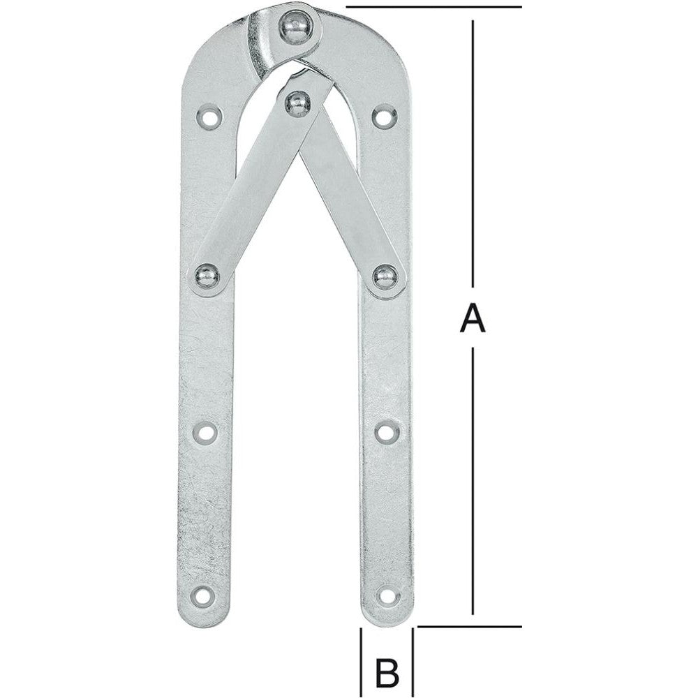 Balama pentru scara, din otel, 250 x 21 x 4.0 mm, cu frana, VORMANN - sefira.ro