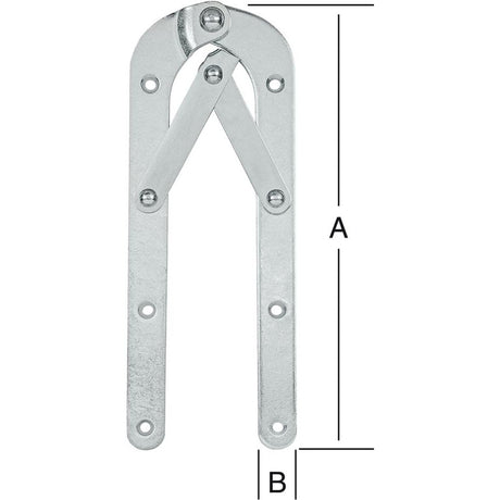 Balama pentru scara, din otel, 250 x 21 x 4.0 mm, cu frana, VORMANN - sefira.ro