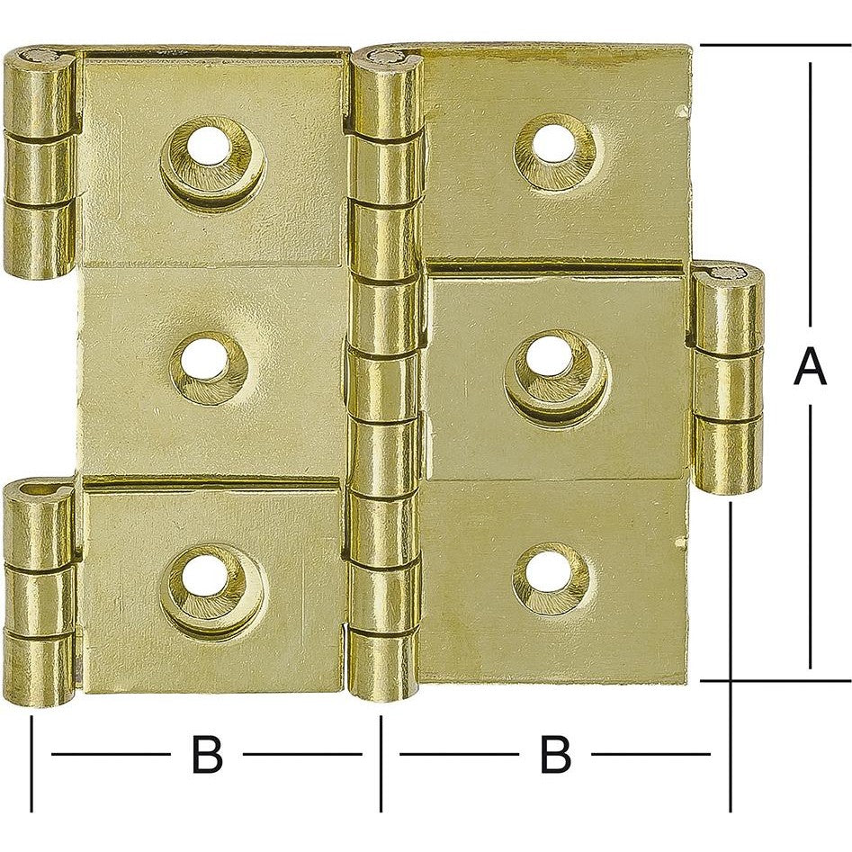 Balama pentru paravan pliabil, 50 x 25 x 1.25 mm, 3 piese, din alama, VORMANN - sefira.ro