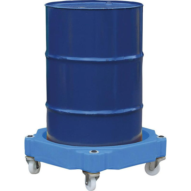 Carucior pentru butoaie 205L, PE, 725 x 725 x 255 mm, fara maner din otel - sefira.ro