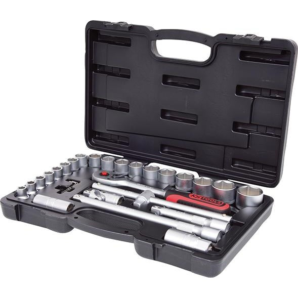 Set chei tubulare 1/2", antrenor cu clichet, Nr. 917,0728, 28 piese, KS TOOLS - sefira.ro