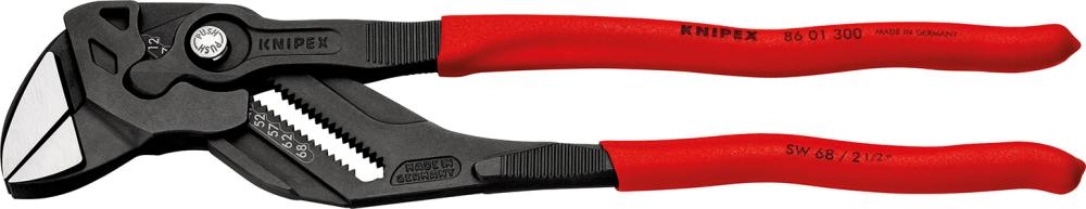 Adjustable pliers, wrench type, 300mm, for 2.1/2 inch pipes, black, KNIPEX