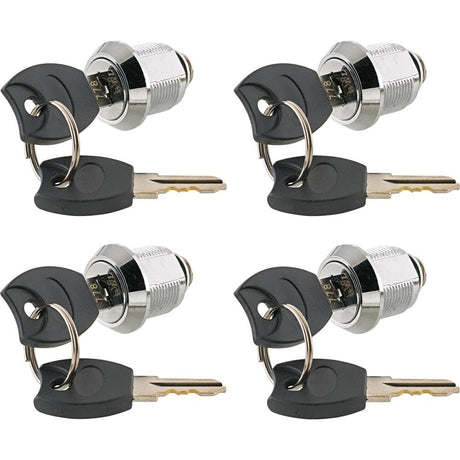 Set de incuietori cu cilindru pentru carucioare de atelier, 4 buc - sefira.ro