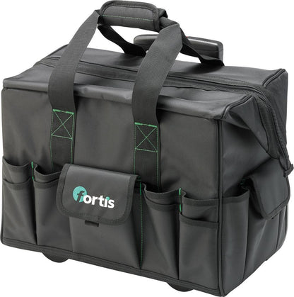 Tool bag with wheels, telescopic handle, 500x350x200mm, Nylon, FORTIS