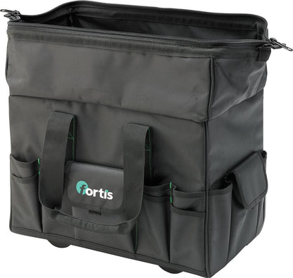 Tool bag with wheels, telescopic handle, 500x350x200mm, Nylon, FORTIS