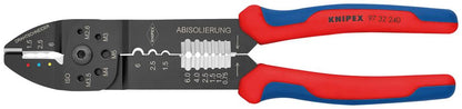 Crimping pliers for cable lugs 0.5-6mm², 240mm, 3 crimping slots, KNIPEX